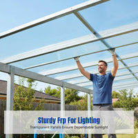 FRP Daylighting Panel, Transparent, Rainproof, Outdoor Shade for Greenhouse, Sunroom, Carport