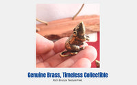 Pure Brass Zodiac Miniature Creature Decor, Tiny Carved Brass Decoration, Lucky Collectible Gift