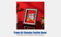 2025 Holiday Picture Frame, Lion Dance Desktop Decor, Creative New Year Home Decoration, Festive Photo Frame