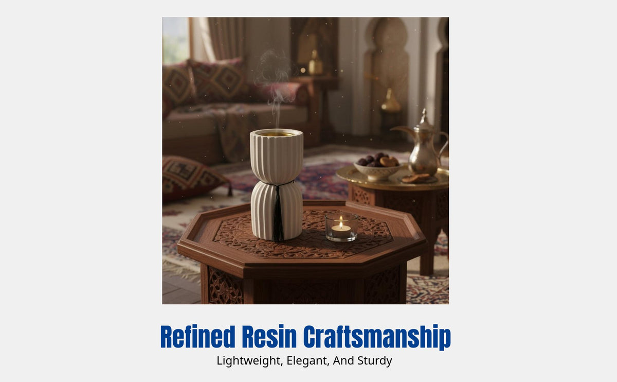 Middle Eastern Style Incense Burner, Resin Tassel Holder, Desktop Decor