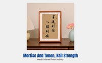 Hardwood Mortise and Tenon Picture Frame, Rounded Border Desktop Decor, Entryway, Housewarming, Minimalist Luxury Accent