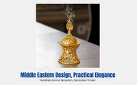 Gold Metal Incense Burner, Fish Pattern, European Design, Desktop Decor