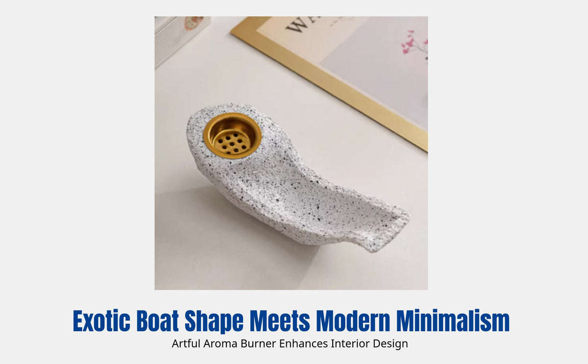 Modern Middle Eastern Resin Incense Burner, Boat Shape, Home Desktop Decor