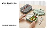 304 Stainless Steel Compartment Food Container, Leakproof Lunch Box, Microwave Safe for School, Office, Adults