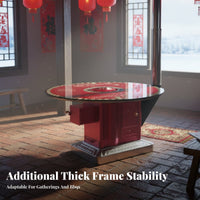 Gasification Heating Stove, Thickened Cast Iron, Stainless Steel Countertop, Wood Compatible, Indoor Fireplace