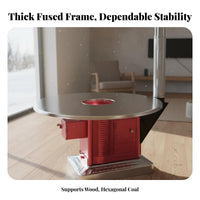 Gasification Heating Stove, Thickened Cast Iron, Stainless Steel Countertop, Wood Compatible, Indoor Fireplace