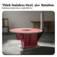 Gasification Heating Stove, Thickened Cast Iron, Stainless Steel Countertop, Wood Compatible, Indoor Fireplace