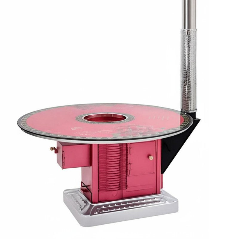 Gasification Heating Stove, Thickened Cast Iron, Stainless Steel Countertop, Wood Compatible, Indoor Fireplace
