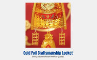 Chinese New Year Gold Dustpan Hanging Decoration, Gilded Plastic Ornament, Indoor Living Room Decor for Housewarming