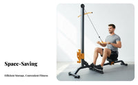 Foldable Multifunctional Rowing Machine, Adjustable Dumbbell Set, Home Gym Equipment for Men, Indoor Fitness