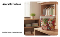 Double fastener, Steel Frame, Thickened Canvas Storage Box, Moistureresistant, Bedroom Clothes Organizer