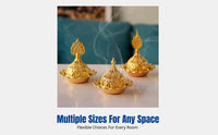 Gold Metal Incense Burner, Mini Middle Eastern Decor, Hollow Mosque Top, Decorative Holder