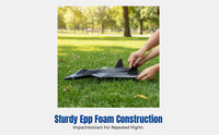 Remote Control SU57 Fighter Jet, EPP Foam, Waterproof, Fixed Fin, Night Light, Soaring Aircraft Model
