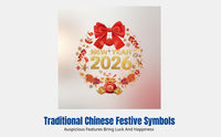 2026 Festive Window Decal, New Year Static Glass Sticker, Shop Decor