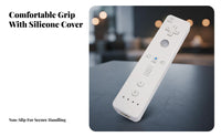 Wii Game Controller Set, Wireless leftward Chicken Leg Handle & Straight Right Handle, Silicone Case & Strap, Multi-Color