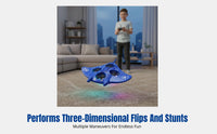 Remote Control Airplane, Foam Devil Wing Aircraft, Altitude Hold, Impact-Resistant, Lightweight, Colorful LED Lights
