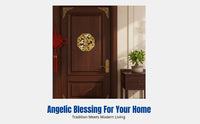 Blessing Door Sticker, Metal Door God Plaque, Discreet Design, Five Emperor Coins, Entryway, Neighbor Solution