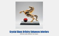 Crystal Horse Figurine, Chinese Zodiac Symbol, Success and Fortune, Home Office Decor, Gift for Opening or Birthday