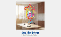 2026 Hand-Painted Holiday Flower Lantern Sticker