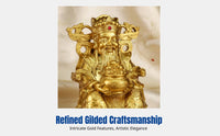 Resin Fortune God Figurine, Chinese Design, Home Decor, Living Room