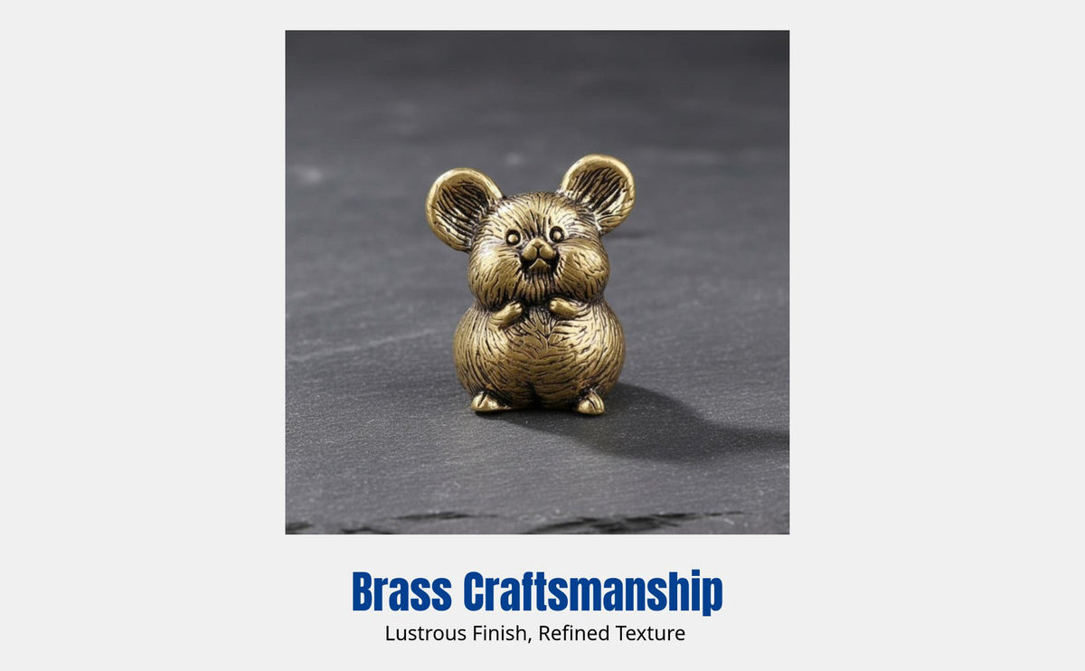 Brass Zodiac Animal Figurines, Mini Tea Pet Set, Chinese Craft Decor