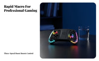 console delight-Con Controller, Transparent RGB Lighting, Macro Mapping, Compatible with console/console Lite/console OLED
