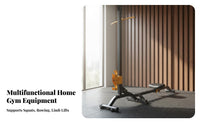 Dumbbell Rowing Machine, Multi-Functional Foldable Adjustable Weight Home Gym Equipment for Men