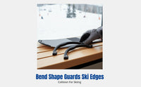 Snowboard Bumper Strip, Outdoor Single Board Edge Protector, Curved No-Drill Anti-Collision, Black