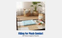 Professional Waterproof Pet Enclosure Mat, Half-Cover Pet Bed, Two-Season Use, Soft Cotton Filling, Multiple Sizes, Easy to Clean