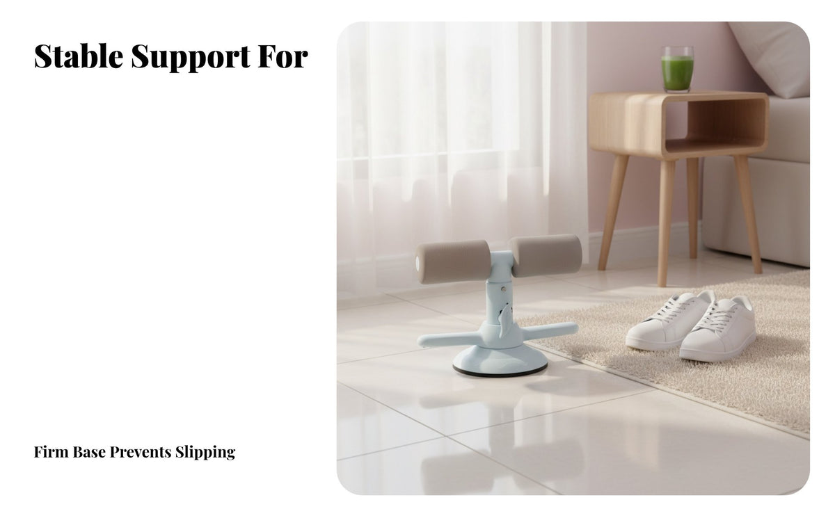 Sit-Up Assistant Device, Portable Abdominal Trainer, Suction Base, Foldable, Home Fitness for Youth