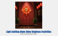 Fortune God Hanging Decoration, LED Fish-Riding, Wobbling Head, Fu Character, Entryway, Living Room, Seasonal Holiday 2026