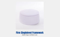 Men's Pale Prayer Cap, Sturdy Muslim Funeral Hat, Simple, Single Ply, Striped