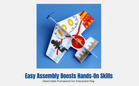 Foam Aircraft, Rotating Plane, DIY Assembly Model, School Interest Course, Whiteboard Doodle