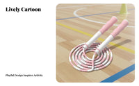 Kids Adjustable Segmented Jump Rope, PVC, School, Fitness, Cartoon Design
