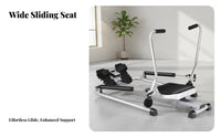 Rowing Machine, Hydraulic Dual Paddle, Multifunctional Aerobic Exercise Equipment, Foldable Design, Home Fitness