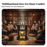Indoor Wood Gasification Stove, Thickened Octagonal Heater, Multi-Functional for Rural Use