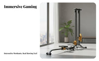 Rowing Machine, Multi-Functional Home Gym, Foldable Power Rack, Adjustable Resistance, Game Interactive, Strength Training