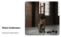 Rubber Wood Foldable Rowing Machine, Water Resistance, Home Gym, Ergonomic, Space-Saving Design