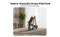 Rubber Wood Foldable Rowing Machine, Water Resistance, Home Gym, Ergonomic, Space-Saving Design
