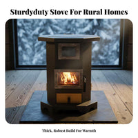 Indoor Wood Gasification Stove, Thickened Octagonal Heater, Multi-Functional for Rural Use
