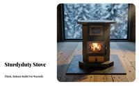 Indoor Wood Gasification Stove, Thickened Octagonal Heater, Multi-Functional for Rural Use