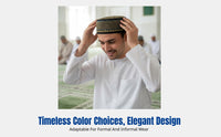 New Design Muslim Prayer Cap, Men's Ethnic Hat, Computer Embroidery, Elegant Style