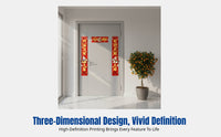Year of the Horse Fu Character Door Sticker, 3D Paper Seasonal Holiday Decoration, Chinese Zodiac Couplets, New Year Home Decor