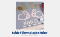 DIY Lantern Kit, Traditional Chinese Hare Lantern, Kids Handheld Craft, Vintage Design, Temple Fair, Autumn Festival, Lantern Making Set