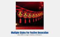 Chinese New Year Festive Banner, Fu Character Hanging Decoration, Red Non-woven Fabric, Holiday Party Decor