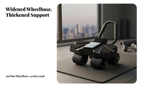 Large Screen Digital Ab wheel, 4-Wheel Automatic bounce, Elbow Support, Knee Pad, Men's Fitness Equipment