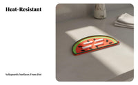 Silicone Pot Lid Mat Storage Pad, Heat Resistant, Watermelon Design
