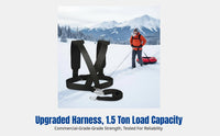 Sled Pulling Harness, Heavy-Duty Resistance Strap, Tire Drag Training, Adjustable Waist, Strength Exercise, Running, Sports