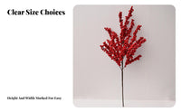 Artificial Berry Branch, Red Holly Fruit, Realistic Festive Decor, Scene Arrangement