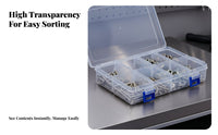 Organizer Case, Transparent Storage Box, Lid, Multi-Compartment
